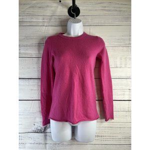 SOFT J Crew Womens 100% Cashmere Long Sleeved Crew Neck Sweater Pink Size Small